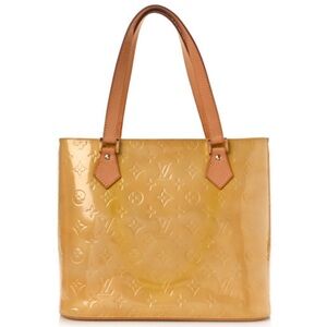 Authentic LOUIS VUITTON Houston Beige Vernis Tote
